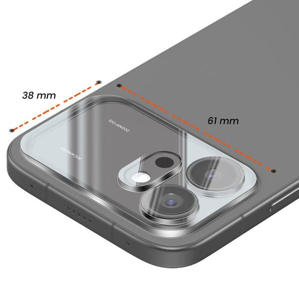 2-pack Bakre Kameraskydd för Honor 600 i 3D Böjd Härdat Glas Transparent Vit