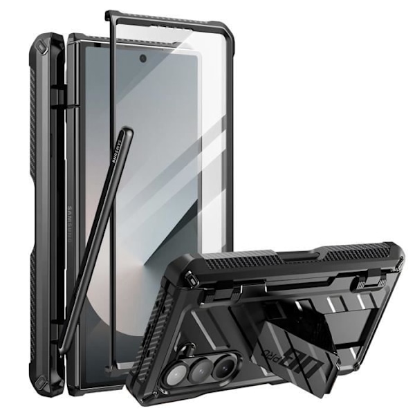 Full Cover Samsung Galaxy Z Fold 6 Stødsikker Kickstand Support Supcase Sort Svart