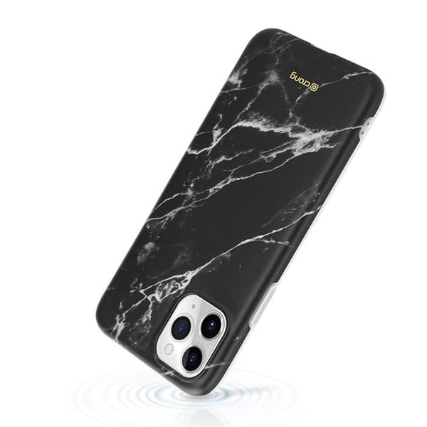 Étui Crong Marbre - Crong - iPhone 11 Pro - Sort - Semi-rigid - Fleksibel Svart