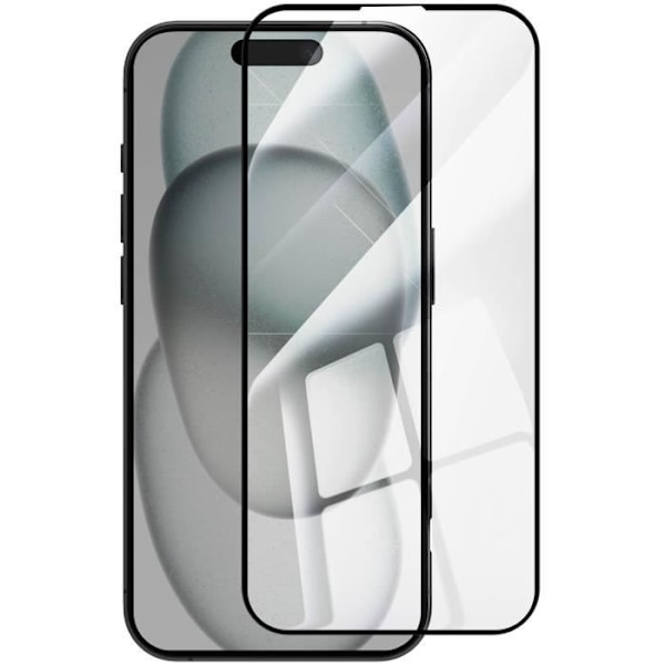 Skyddsglas - AVIZAR - iPhone 16 Plus - Keramisk Härdat Glas - Full Lim - 0,3 mm Tjocklek Svart