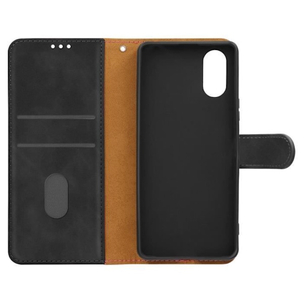 Fodral för Sony Xperia 10 VI - AVIZAR - Portföljskydd - Heltäckande skydd - Kortfack Svart