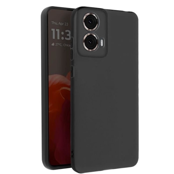 Coque - AVIZAR - Motorola Moto G85 - Mjuk Silikon - Matt Yta - Hållbart Skydd Svart