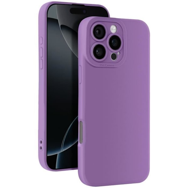 Siliconfodral för iPhone 16 Pro Slät Skyddad Kamerablokk Lila Lila