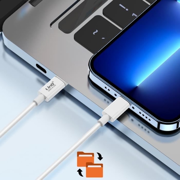 USB-C til Lightning kabel - LinQ - 20W - Hurtiglader - 1m - Universel kompatibilitet Vit