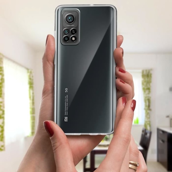 Beskyttelsespose - AVIZAR - Xiaomi Mi 10T / 10T Pro - Stiv og fleksibel - Gennemsigtig - Hvid Vit