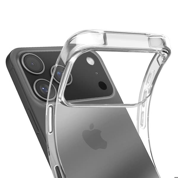 Cover til iPhone 17 Pro - AVIZAR - Stødabsorberende - Forstærkede hjørner - Gennemsigtig - Blød silikone Vit