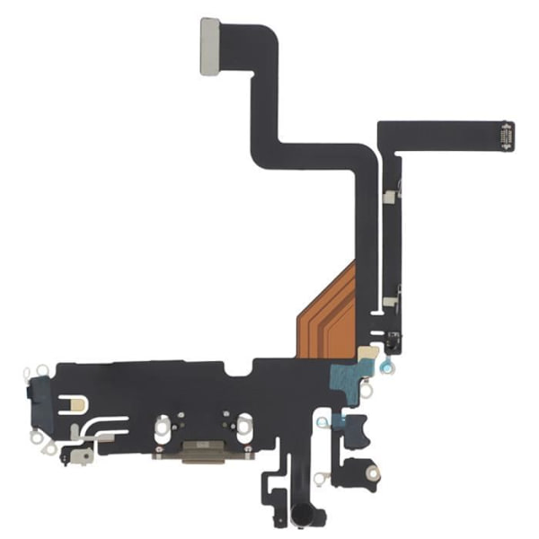 Opladningsstik - AVIZAR - iPhone 14 Pro - Lightning Port - Mikrofon - Guld Gul