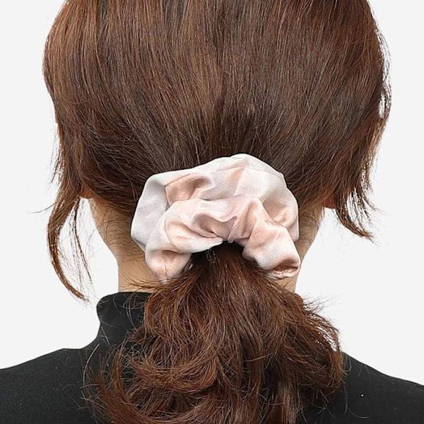 Chouchou Maxi til Hår i Blødt Akvarelstof Aesthetic Rosa Rosa Rosa