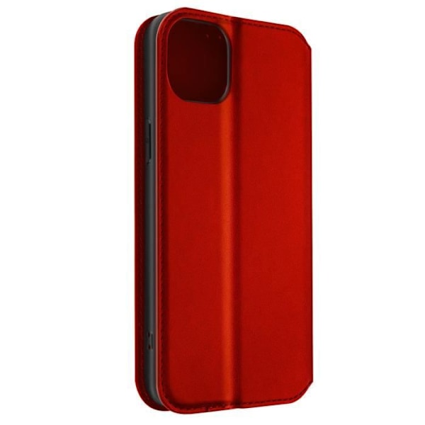 iPhone 14 Plus folioskal - AVIZAR - Röd - Korthållarflik - Videostödsfunktion Röd