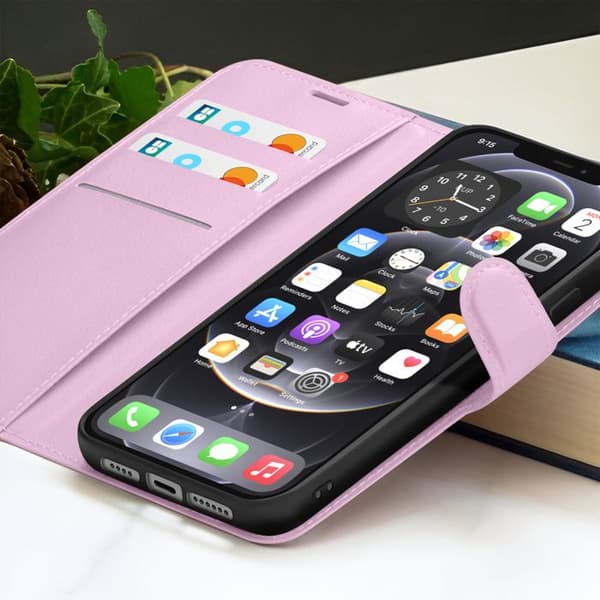 Plånboksfodral för iPhone 12 Pro Max med Stöd och Magnetflik Zanaé Rosa Rosa