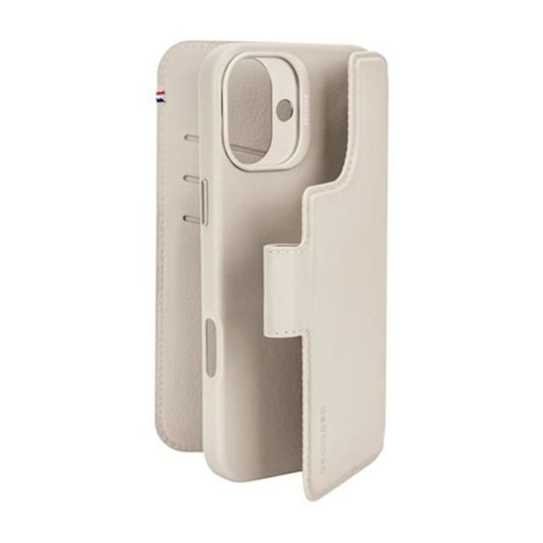 MagSafe-yhteensopiva iPhone 16 Plus -kuori, beige irrotettava nahka