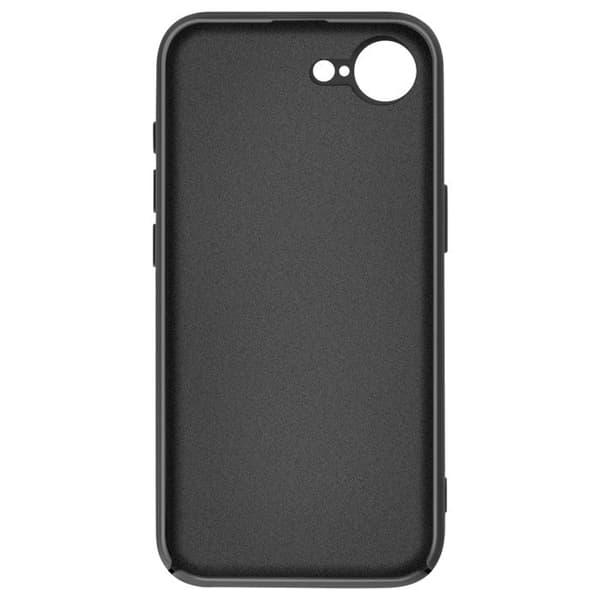 Cover - ADVARSEL - iPhone 16e - Soft-Touch - Semi-stiv silikone - Sort Svart