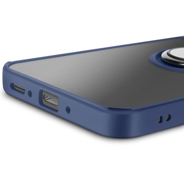 Coque Ring - Samsung Galaxy A56 - Stødabsorberende - Magnetring - Gennemsigtig Bagside Blå Nat Blå