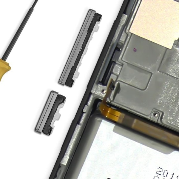 Power- og lydknap til Samsung Galaxy A51 sort Svart