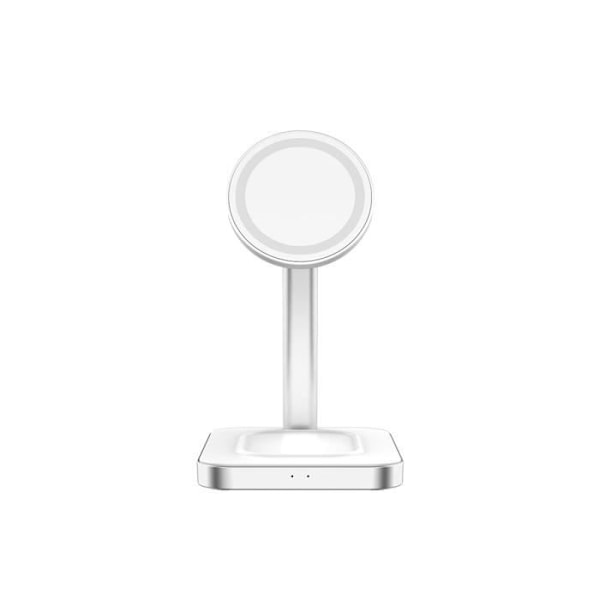 Trådløs Induktionsoplader 2-i-1 Kompatibel med MagSafe 15W Force Power Hvid Vit