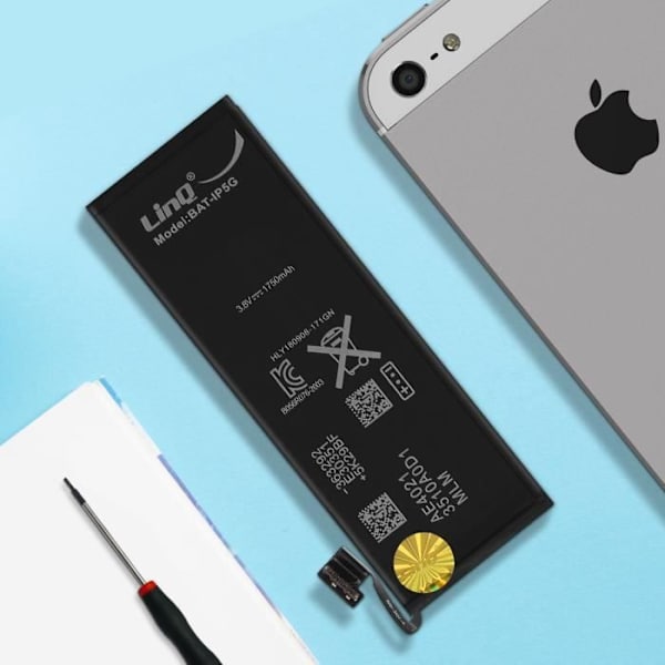 Batteri för iPhone 5 - LINQ - BAT-IP5G - Kapacitet 1750mAh - Lithium Ion - Svart Svart