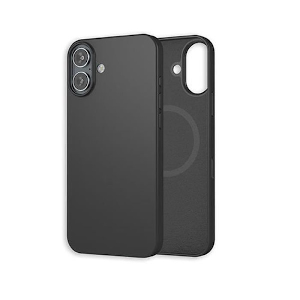 Cover til iPhone 16 Plus MagSafe Silikone Oleofobisk og anti-ridse MW Black Svart