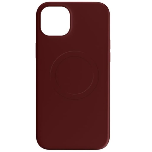 Skyddsfodral - AVIZAR - iPhone 15 Plus - Silikon Soft-touch - Bordeaux - Inbyggd MagSafe Röd