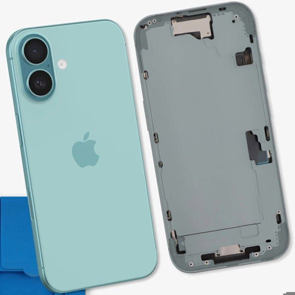 Centralt chassi för iPhone 16, exakt och säker passform, grön Grön