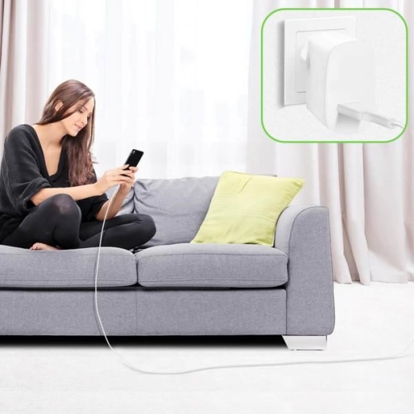 USB-kabel till iPhone iPad Lightning MFI Laddningssynkronisering 3m Belkin Vit
