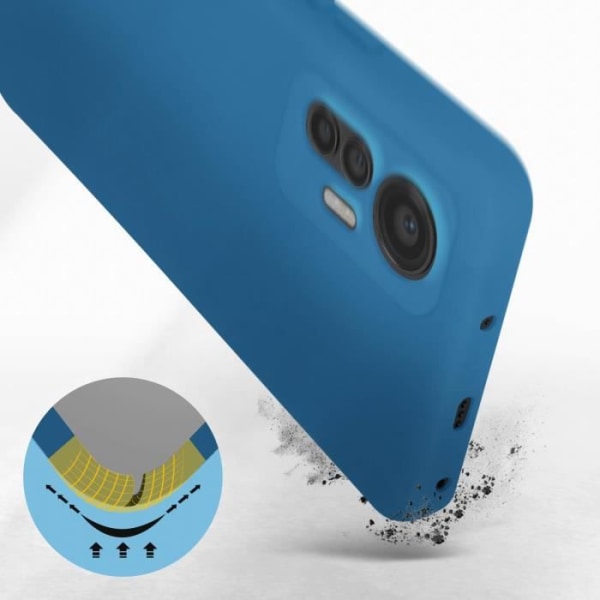 Skyddsskal AVIZAR för Xiaomi 12 Lite - Halvstyv silikon - Mjuk Soft-touch finish - Blå Blå
