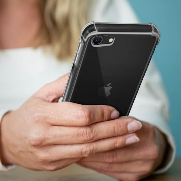 Suojauspakkauksen - AVIZAR - iPhone SE 2020 / 7 / 8 - Silikoni - Karkaistu lasi - 360° Vit