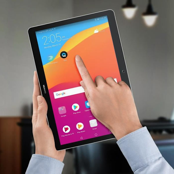 Skärmskyddsfilm - Huawei - MediaPad T3 9.6 - 9H härdat glas - Anti-fingeravtryck - Transparent vit Klar vit