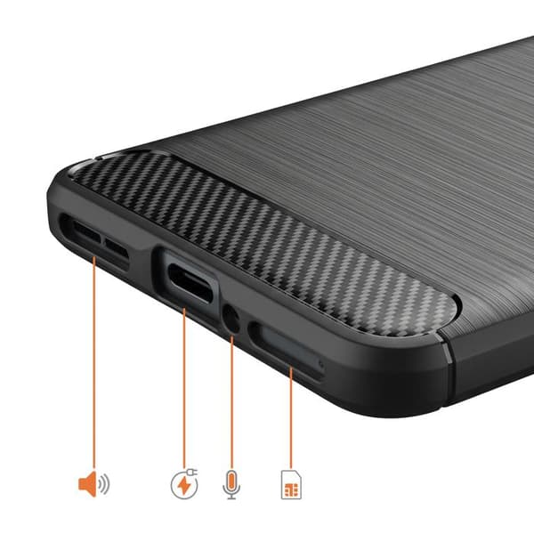 Silicone Cover til Motorola Edge 70, Blød og Stødabsorberende, Sort Svart
