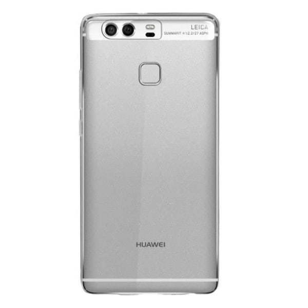 Silikonigeelikotelo + karkaistu lasikalvo Huawei P9 läpinäkyvä Transparent