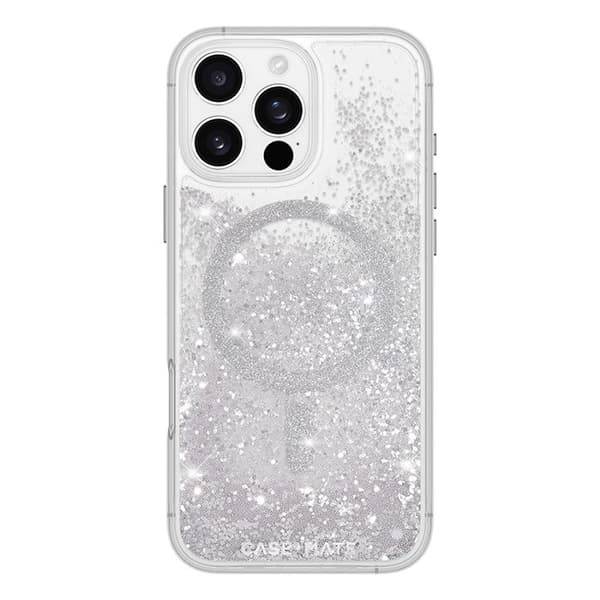 Suojakuori - Case-Mate - Mate Waterfall - Hopea - Puoli-jäykkä - MagSafe Silver