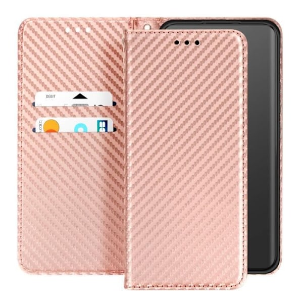 Kolfodral för Xiaomi Redmi Note 14 5G Plånbok Stöd för Video Rosé Champagne Rosa