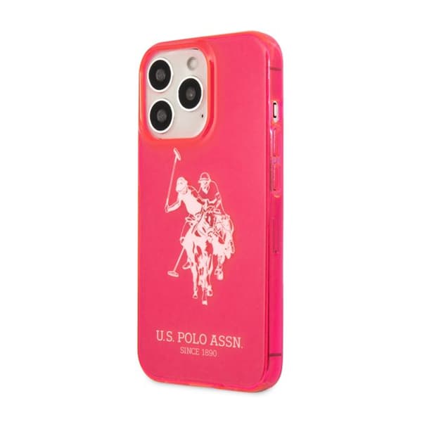 Skydd för iPhone 13 Pro Max - U.S. POLO ASSN - Silikon - Rosa - Stötsäker - Elegant Rosa