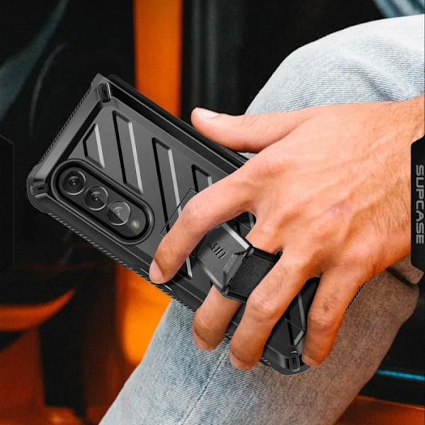 Samsung Galaxy Z Fold 4 Multilayer Unicorn Beetle Pro Supcase svart fodral Svart