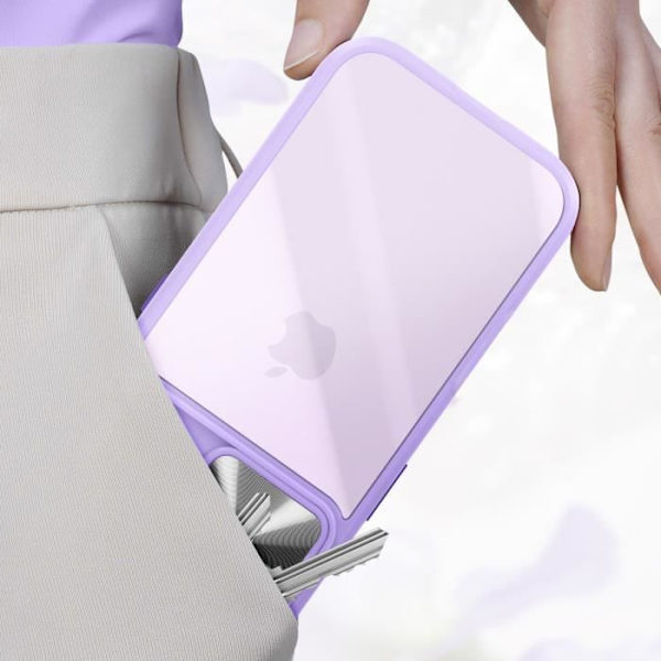 Fodral till iPhone 16 Plus - AVIZAR - Skjut kameraskydd - QI-kompatibelt - Lila Lila