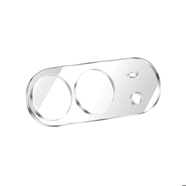 Skyddskamera för iPhone Duo i 9H härdat glas, 3D böjd, transparent Vit