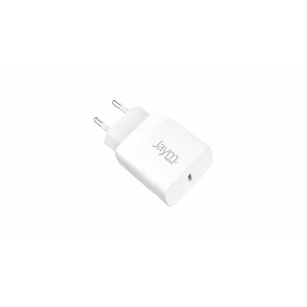 Jaym White Kompakt och snabb USB-C 30W 3A PD och PPS nätladdare