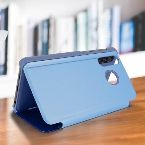 Smartphonefodral - AVIZAR - Samsung Galaxy A50 - Spegeletui - Genomskinlig lucka - Halvstyv skal Blå
