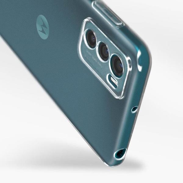 Taske til Motorola Moto G42 - AVIZAR - Hård - Hvid - Blød silikone - Gennemsigtig Vit