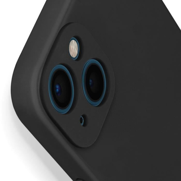 iPhone 13 kuori - ILMOITA - Puolijäykkä - Silikoni - Musta - Soft Touch -viimeistely Svart