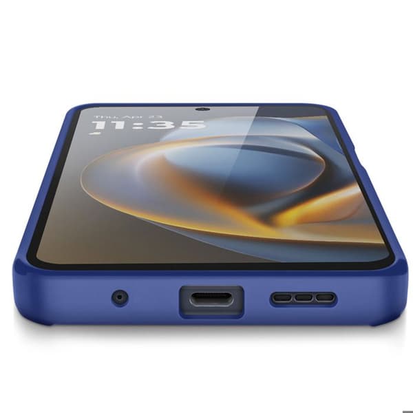 Coque Ring - AVIZAR - Moto E15 - Mat finish - Rotating magnet ring - Blå Blå