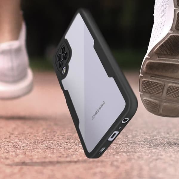 Fodral - AVIZAR - Samsung Galaxy A22 - Stötsäker - Plexiglas - Polymer Svart