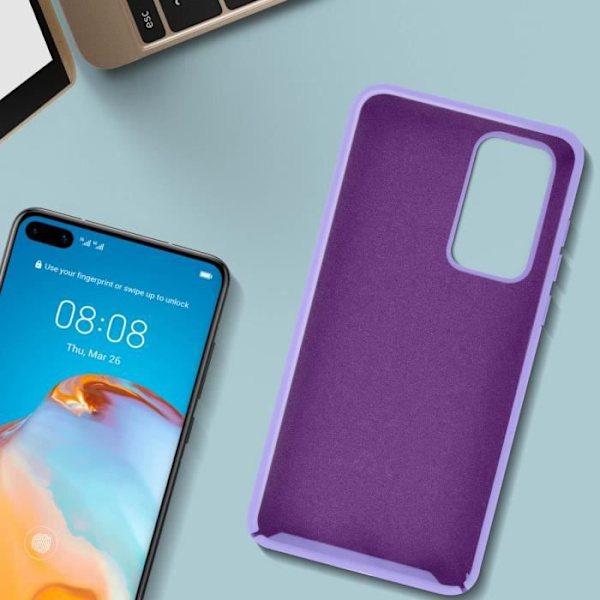 Skyddande fodral - AVIZAR - Huawei P40 - Halv styv silikon - Soft Touch finish - Lila Lila