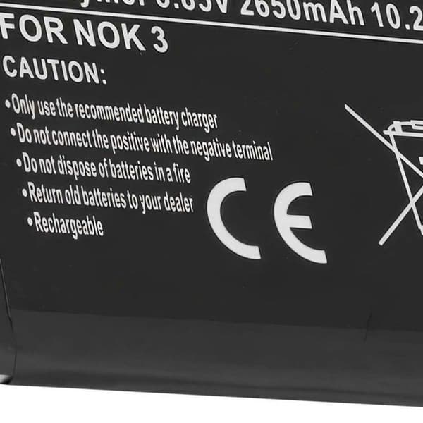 Batteri - AVIZAR - Nokia 3 - Li-Polymer - 2650mAh - 3.85V - Sort Svart