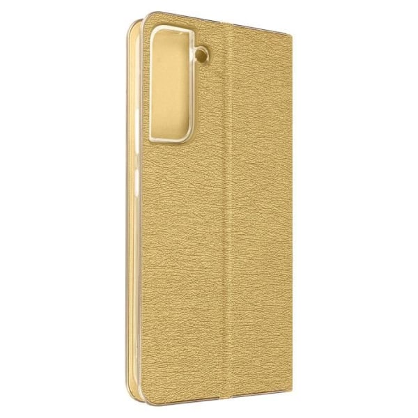 Samsung Galaxy S22 Plus skal - FORCELL - Luna Book Gold - Kortförvaring - Videostöd - Gul gyllene