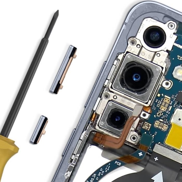 Samsung Galaxy S24 ja S24 Plus Virta- ja Äänenvoimakkuuspainike Sininen Blå
