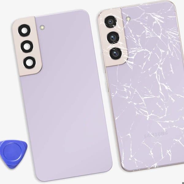 Batteri Cache - AVIZAR - Galaxy S22 - Violet - Foran Påført Lim - Integreret Optisk Enhed Lila