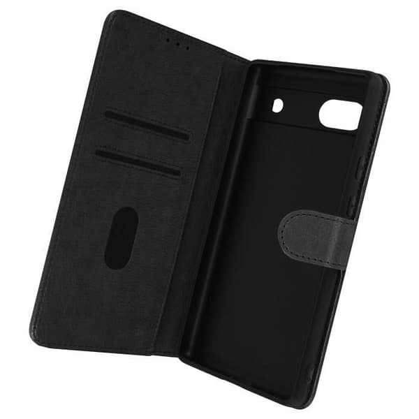 Google Pixel 6A etui - AVIZAR - Pungcover - Videosupportfunktion - Sort Svart