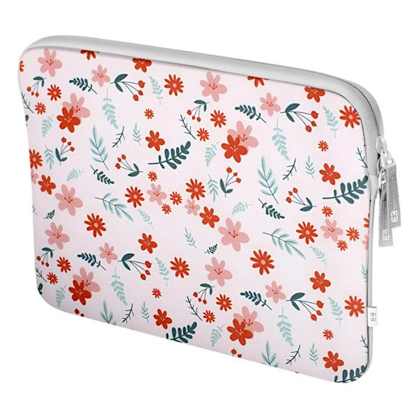Pochette för MacBook Pro 13 och Air 13 Blommönster ²Life MW Vit Vit