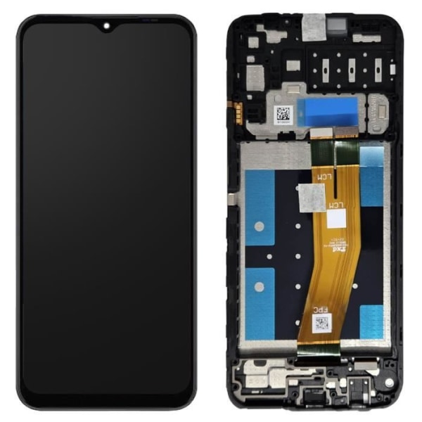 Komplet blok - AVIZAR - Galaxy A14 4G - LCD-skærm - Touch Glass - Sort