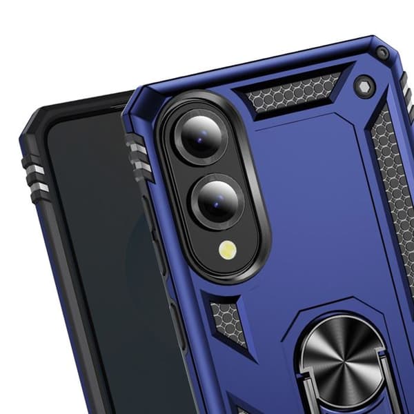 Coque för Samsung Galaxy S25 Edge Hybrid Ring Magnetiskt Stöd Blå Blå